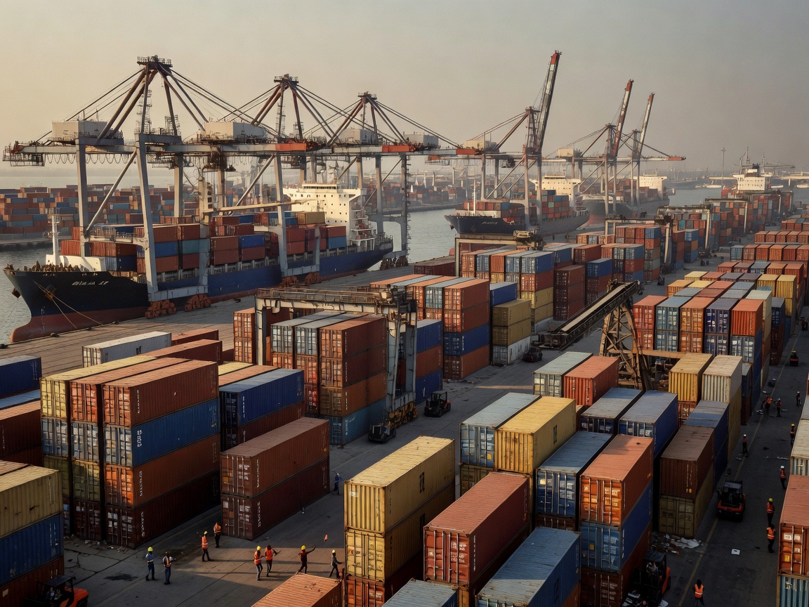 Container shipping and trade hub highlighting emerging market foreign currency liabilities and external debt exposure
